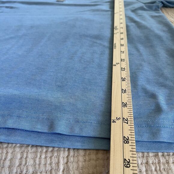 Travis Mathew Polo Shirt Mens XL Blue Gray Short Sleeve Golf Outdoor Performance - Picture 11 of 13